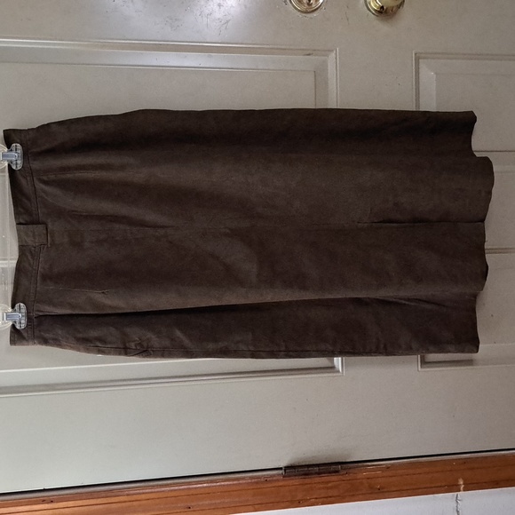 J.G.Hook Vintage Microsuede brown long Skirt - Picture 6 of 11